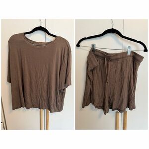 Nuuds Mocha Brown Pajama Short Set